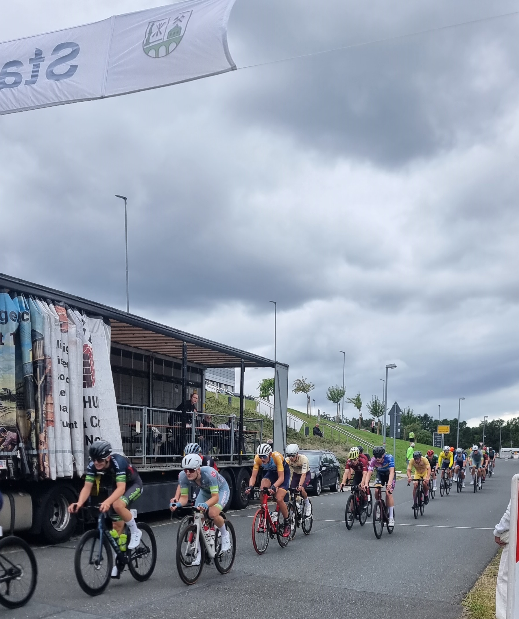Radsportler am Start